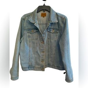 One Republic For All vintage Denim jean jacket pale blue 80s button up